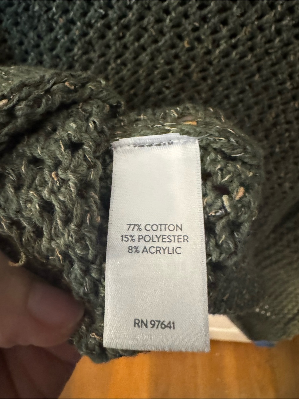 NWT XL J. Jill Olive Green Knit Button-Up Cardigan - Picture 6 of 7